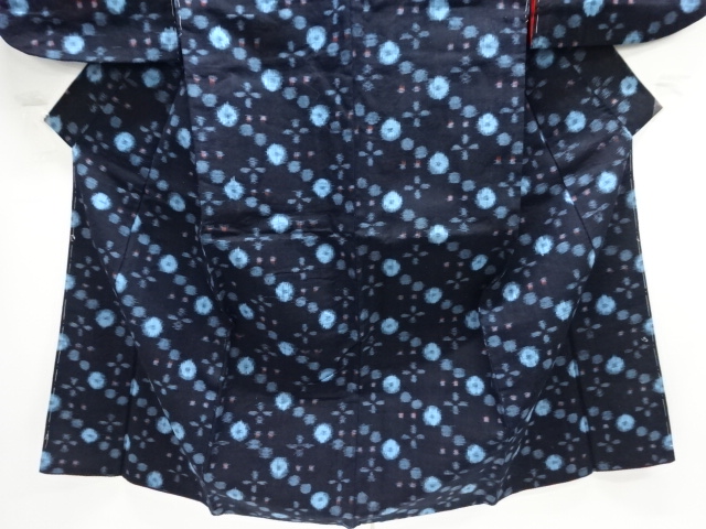  アンティーク　木綿本場久留米絣　抽象模様着物